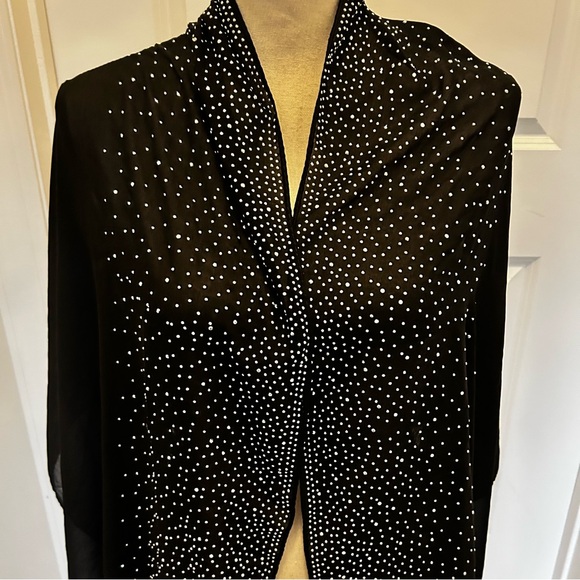 Jessica McClintock Black Studded Cape/Shawl - Picture 1 of 7